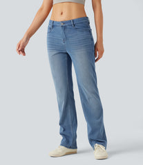 Halara Flex™ Low Rise Slim Casual Jeans with Pockets