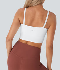 SoftlyZero™ Plush Basic Padded Cropped Low Support Running Cami Top DD-F Cups