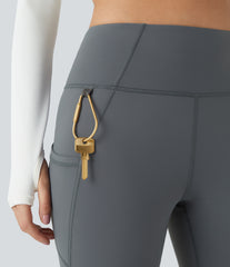 High Waisted Pocket Thermal Yoga Flare Leggings