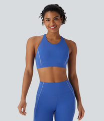 SpeedWave™ Medium Support Reflective Racerback Cut Out Quick Dry Hiking Sports Bra A-D Cups