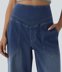 Halara Flex™ High Waisted Tummy Control Casual Baggy Jeans with Pockets