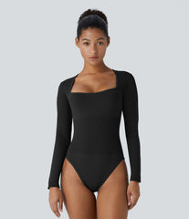 OneForm Seamless Flow Square Neck Long Sleeve Casual Smooth Bodysuit