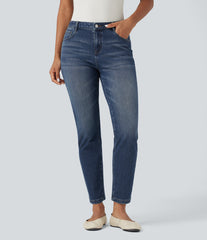 Halara Flex™ Mid Rise Slim 7/8 Causal Jeans with Pockets