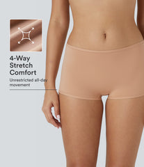 High Stretch  Low Rise Solid Lounge Boy Shorts