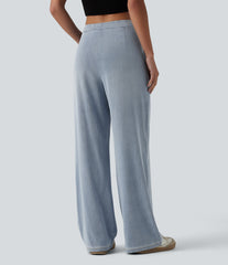 Halara Flex™ Asymmetric Mid Rise Straight Leg Casual Jeans with Pockets