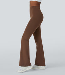 OneForm Seamless Flow High Waisted Ruched Yoga Flare Leggings