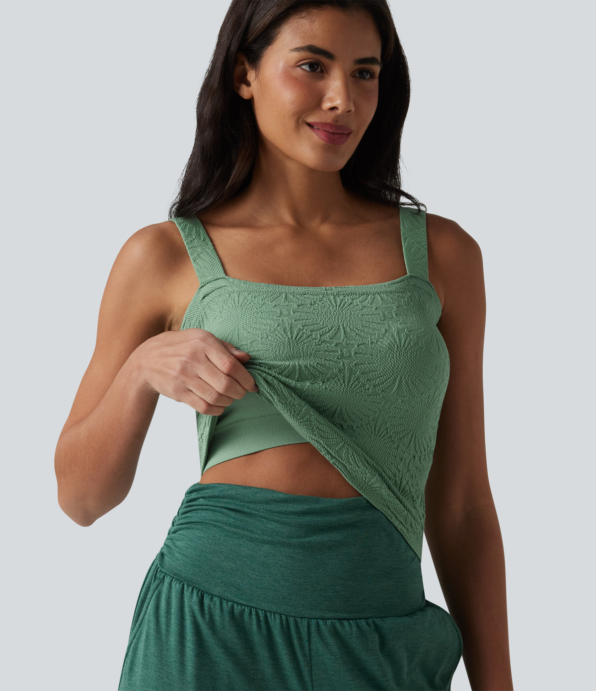 OneForm Seamless Flow Square Neck Built-in Bra Yoga Tank Top