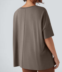 Round Neck Half Sleeve Casual Oversize Cotton T-Shirt