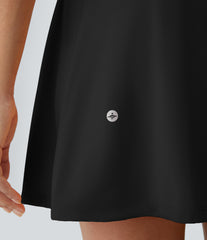 2-in-1 Pocket Mini Slip Yoga Active Dress-Easy Peezy Edition