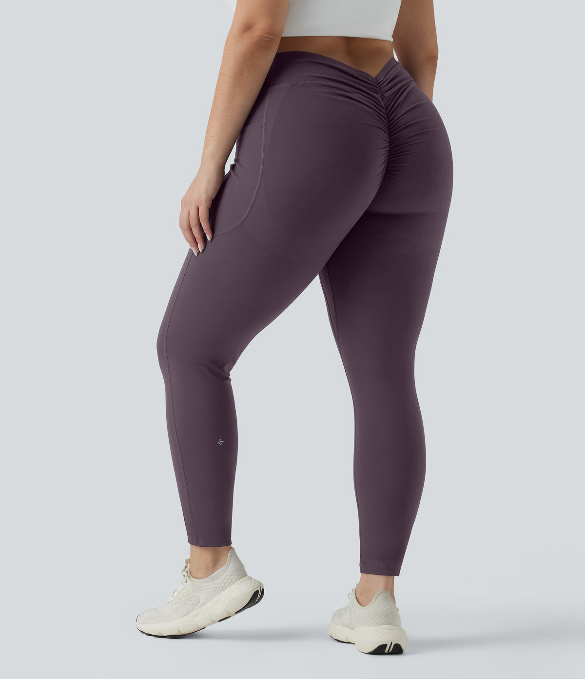 Plus Size Halara UltraSculpt™ High Waisted Tummy Control Butt Lifting Ruched Yoga Leggings with Pockets