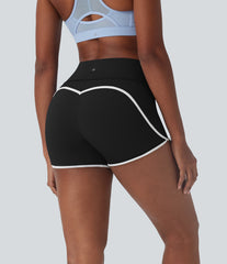 SoftlyZero™ Airy Mid Rise Tummy Control Color Block InstantCool Yoga Biker Shorts 3''-UPF50+