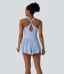 Breezeful™ Corset Tummy Control 2-in-1 Pocket Flowy Quick Dry Tennis Jumpsuit