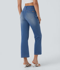 Halara Flex™ High Waisted Zipper Pockets Casual Bootcut Jeans