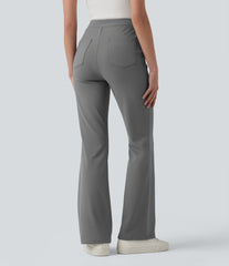 Halara Flex™ Asymmetric High Waisted Work Flare Pants with Pockets
