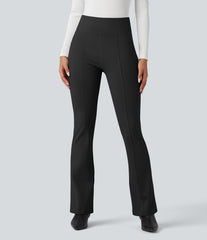 High Waisted Work Flare Pants with Pockets