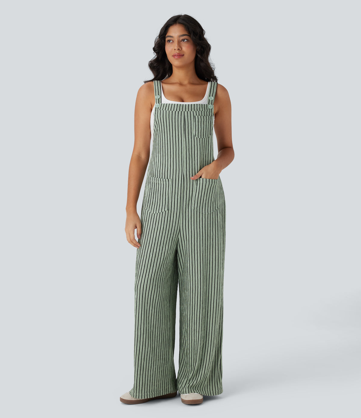 Pockets Casual Overalls