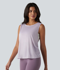 Crisscross Backless Ruched Yoga Tank Top