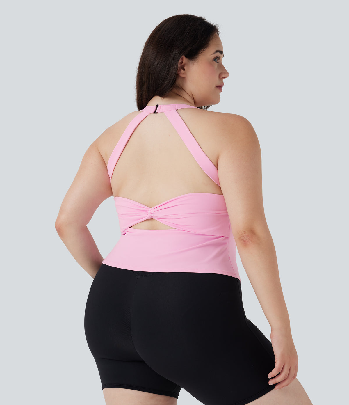 SoftlyZero™ Plush Cut Out Yoga Plus Size Tank Top