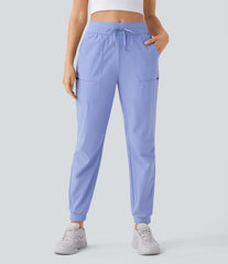 Water Repellent Wear-Resistant Mid Rise Drawstring Pockets Hiking Pile Joggers
