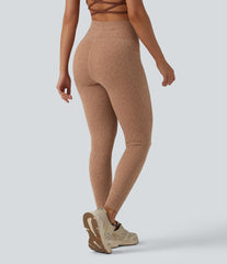 Halara UltraSculpt™ Leopard Print High Waisted Drawstring Yoga Leggings with Pockets