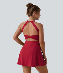 SoftlyZero™ Airy Backless Twisted InstantCool Dance Active Dress-Easy Peezy Edition DD-F Cups