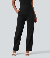 Halara UltraSculpt™ High Waisted Tummy Control Straight Leg Work Pants with Pockets