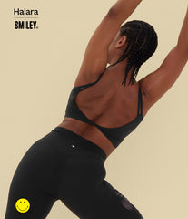 Halara X Smiley® Halara UltraSculpt™ Double Straps Twisted Backless Cropped Yoga Tank Top