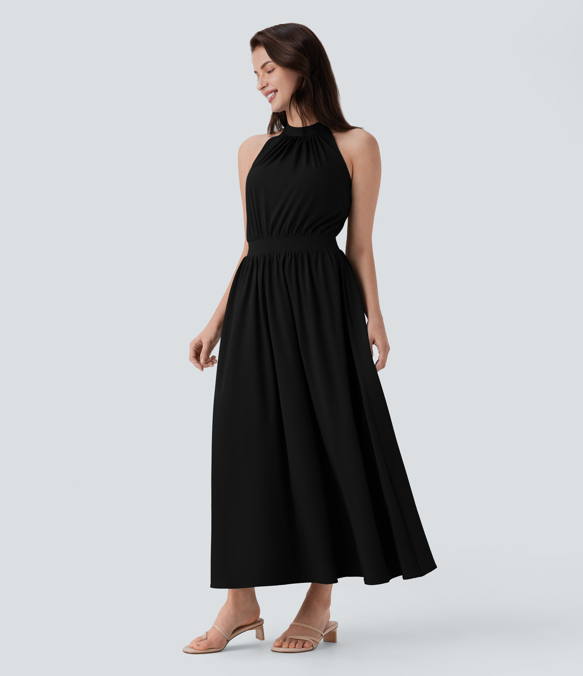 Breezeful™ Sleeveless Keyhole Back Flowy Quick Dry Maxi Dress