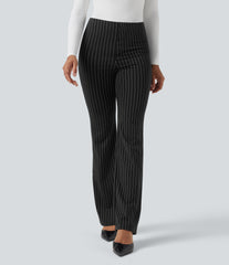 Halara Flex™ High Waisted Striped Work Flare Pants with Pockets