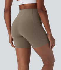 Halara UltraSculpt™ High Waisted Tummy Control Built-in Underwear Anti-Bacterial Shaping Training Biker Shorts 5'' With Pockets