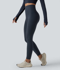 Halara Ultrasculpt™ High Waisted Tummy Control Crossover Back Running Leggings with Pockets
