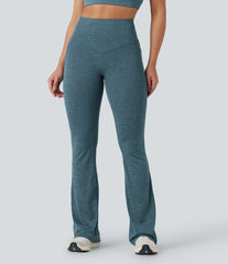 Halara UltraSculpt™ Heathered High Waisted Tummy Control Quick Dry Bootcut Yoga Leggings with Pockets