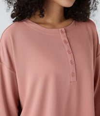 Front Thumb Hole Waffle Casual Sweatshirt