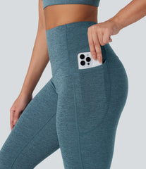 Halara UltraSculpt™ Heathered High Waisted Tummy Control Quick Dry Bootcut Yoga Leggings with Pockets