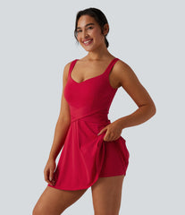 SoftlyZero™ Airy 2-in-1 InstantCool Mini Tennis Active Dress with Pocket-Easy Peezy Edition-UPF50+