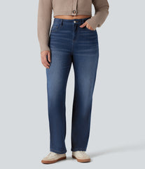 Halara Flex™ Denim Heat High Waisted Straight Leg Casual Jeans with Pockets