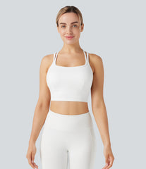 SoftlyZero™ Plush Low Support Double Straps Yoga Sports Bra DD-F Cups