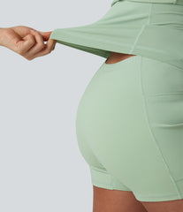 SoftlyZero™ Airy 2-in-1 InstantCool Mini Dance Active Slip Dress with Pockets-Easy Peezy Edition