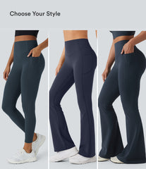 Halara UltraSculpt™ High Waisted Scrunch Butt Lifting Tummy Control Shaping Yoga Flare Leggings with Pockets