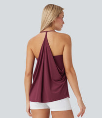 SoftlyZero™ Airy Halter Draped InstantCool Yoga Sports Top-UPF50+